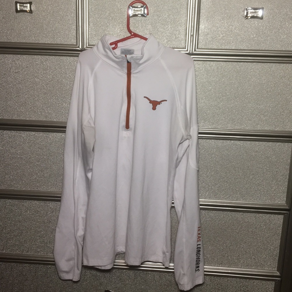 Texas longhorns White pull over